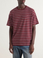 Aimé Leon Dore - Striped Cotton-Jersey T-Shirt - Red