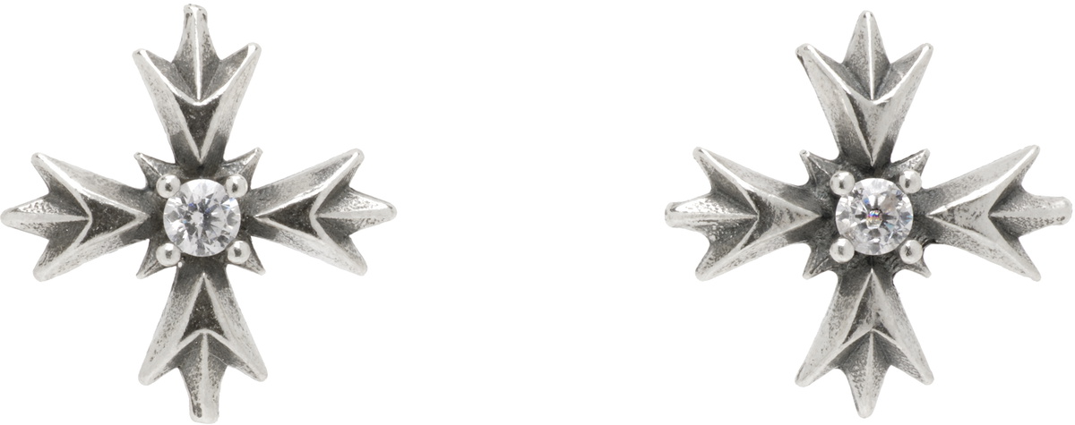 Emanuele Bicocchi Crest Crystal Earrings
