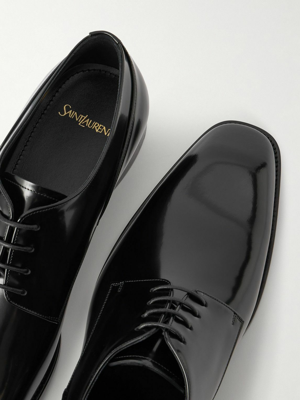 SAINT LAURENT - Stanton Leather Derby Shoes - Black