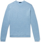 Peter Millar - Mélange Merino Wool-Blend T-Shirt - Blue