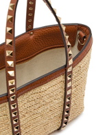 Valentino Garavani Mini Rockstud Raffia Tote bag - Natural - One Size