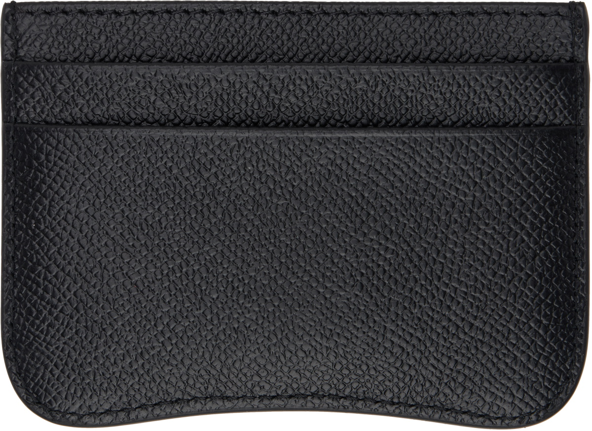 AMI Paris Black Leather Paris Paris Card Holder