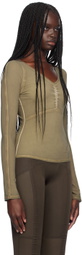 KNWLS Khaki Ghost Long Sleeve T-Shirt