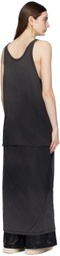 Doublet Black Layered Maxi Dress