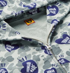 Human Made - Logo-Print Loopback Cotton-Jersey Zip-Up Hoodie - Gray