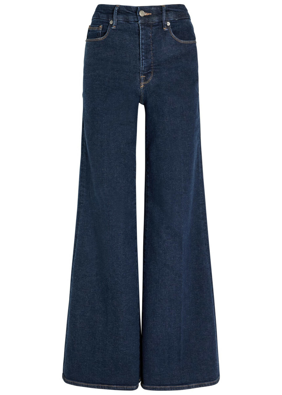 Good American Good Waist Palazzo Wide-leg Jeans Blue