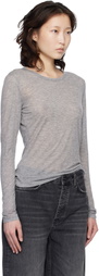 ANINE BING Gray Sylvie Long Sleeve T-shirt