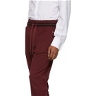 Dolce and Gabbana Burgundy Striped Cuff Lounge Pants