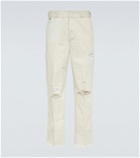 Undercover Distressed straight-leg cotton pants