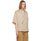 King and Tuckfield Taupe Wrap Short Sleeve Shirt