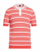 Fedeli Mens Sweater in Tomato red