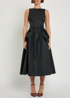 Rebecca Vallance Narcissa Jacquard Taffeta Midi Dress Black