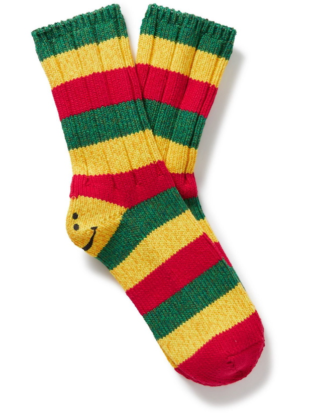 Photo: KAPITAL - Striped Printed Cotton-Blend Socks