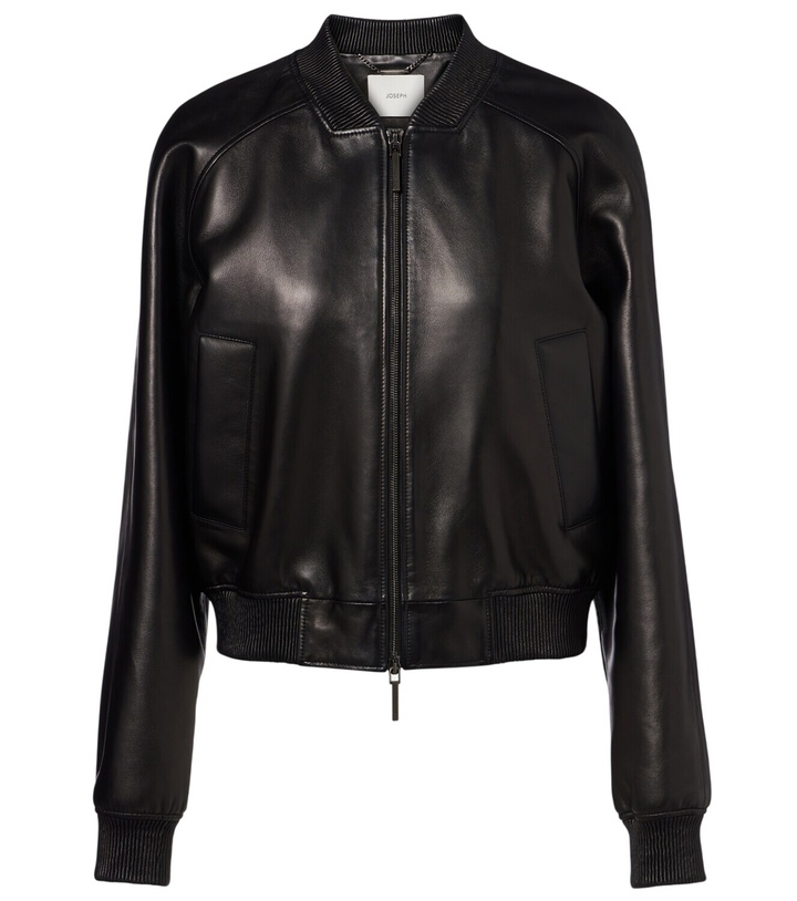 Photo: Joseph Quinn leather bomber jacket