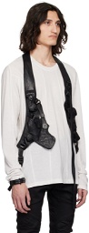 Julius Black Bellows Pocket Leather Vest