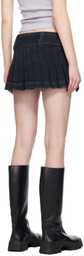 Dion Lee Black Darted Denim Miniskirt
