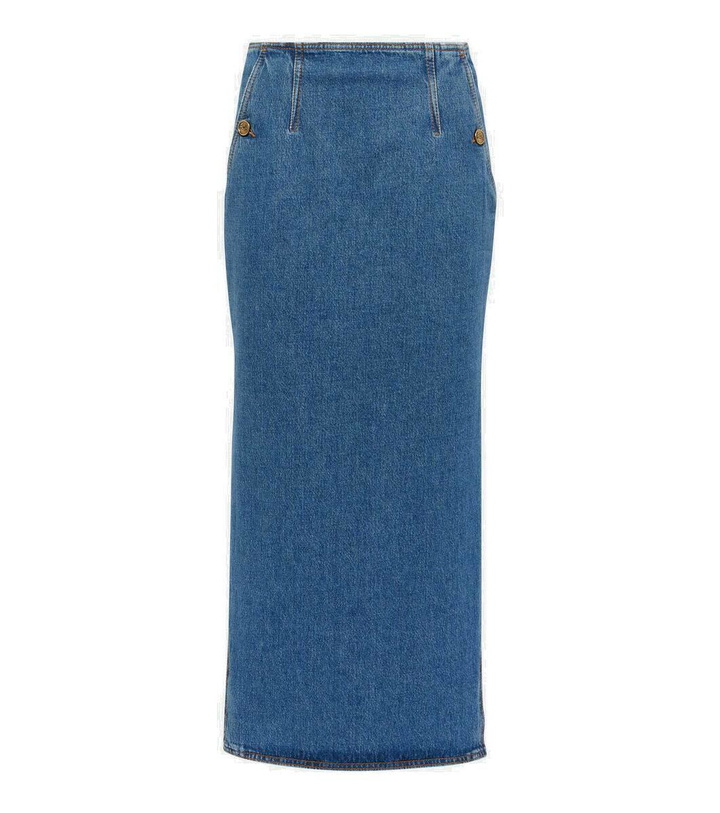 Photo: Etro Denim maxi skirt