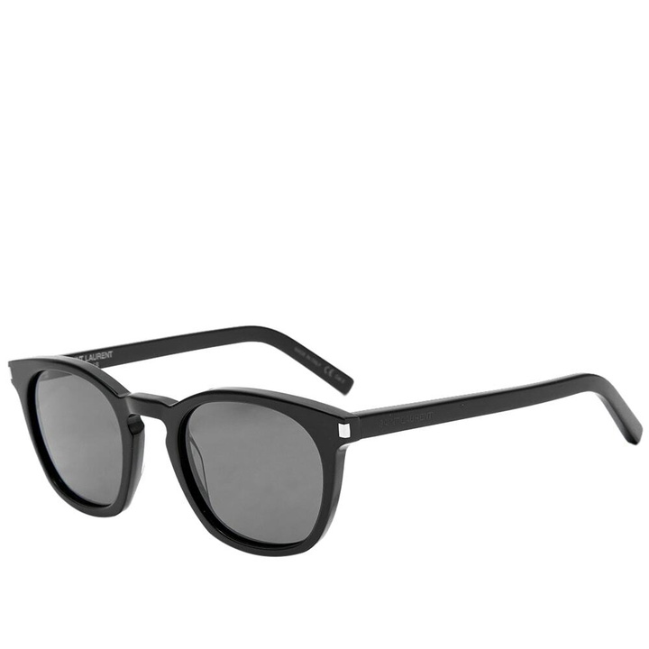 Photo: Saint Laurent Sunglasses Men's Saint Laurent SL 28 Sunglasses in Black/Smoke