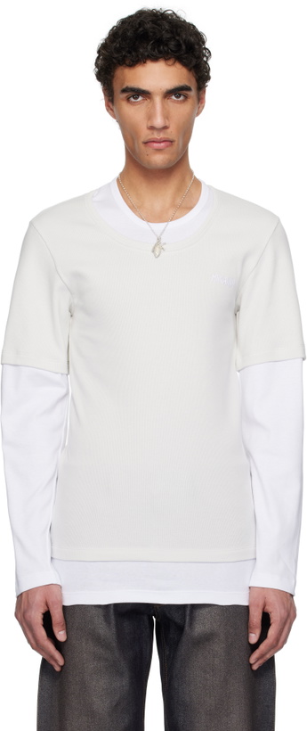 Photo: Magliano White & Beige Trauma Superslim T-shirt