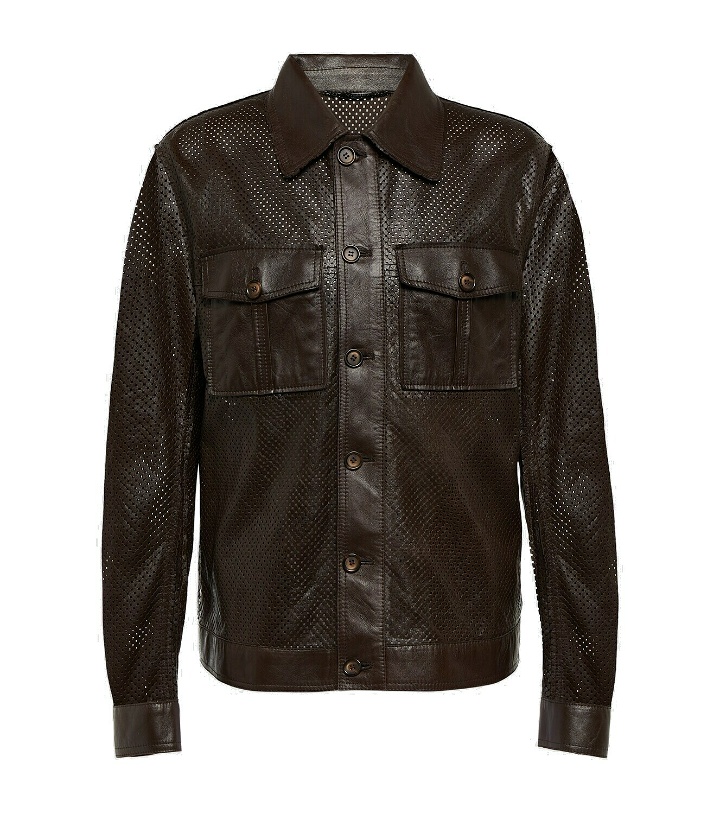Photo: Dolce&Gabbana Leather shirt jacket