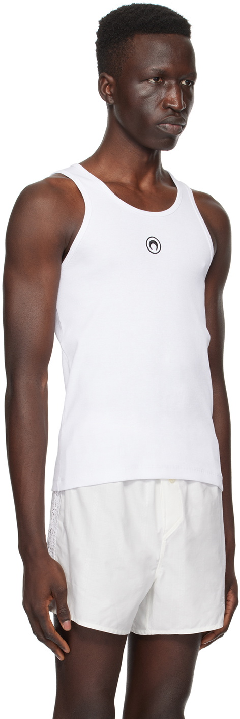 Marine Serre White 2x2 Tank Top Marine Serre