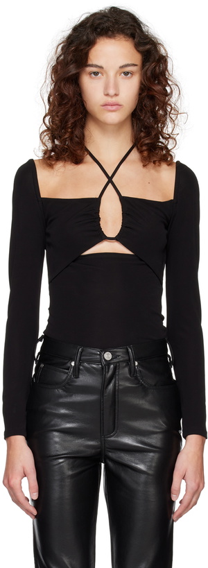 Photo: FRAME Black Halter Blouse