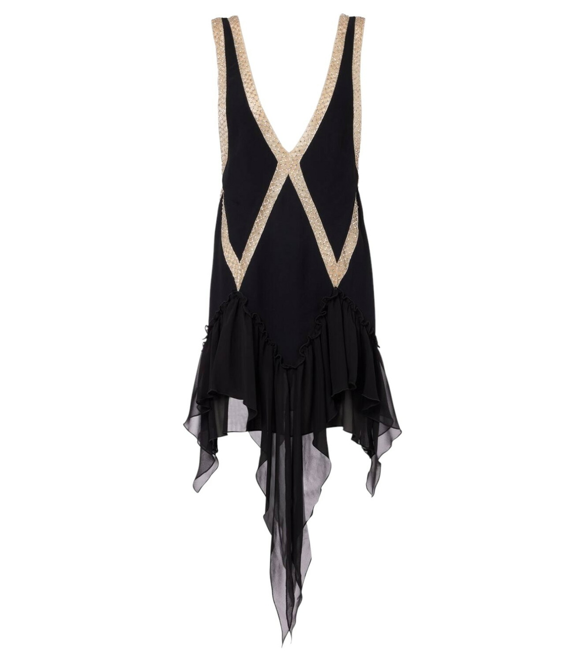The Attico Brown Mini Abito Cover-up The Attico