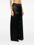 Peter Do Black Wide-Leg Satin Trousers