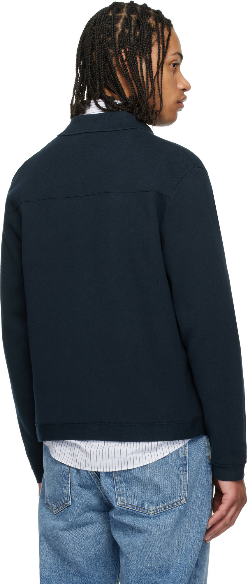 BOSS Navy Regular-Fit Cotton Overshirt