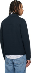 BOSS Navy Regular-Fit Cotton Overshirt