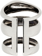 Alexander McQueen Silver Stacked Ring