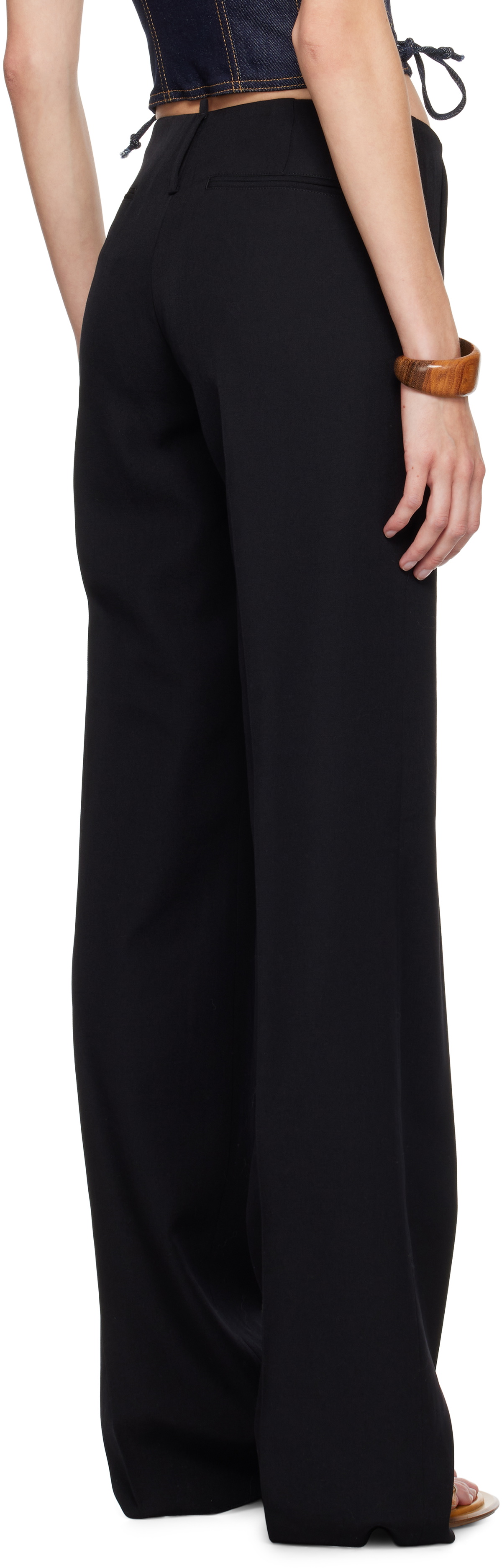 Dsquared2 Black Plunged Tailor Trousers