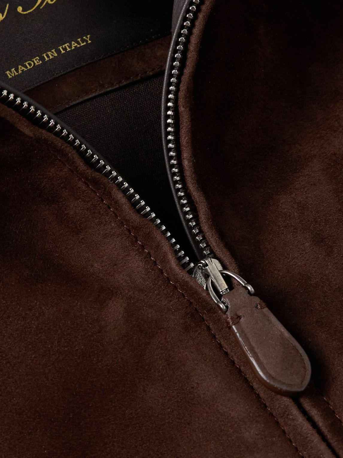 Loro Piana - Kane Rain System® Suede Bomber Jacket - Brown