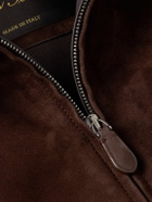 Loro Piana - Kane Rain System® Suede Bomber Jacket - Brown