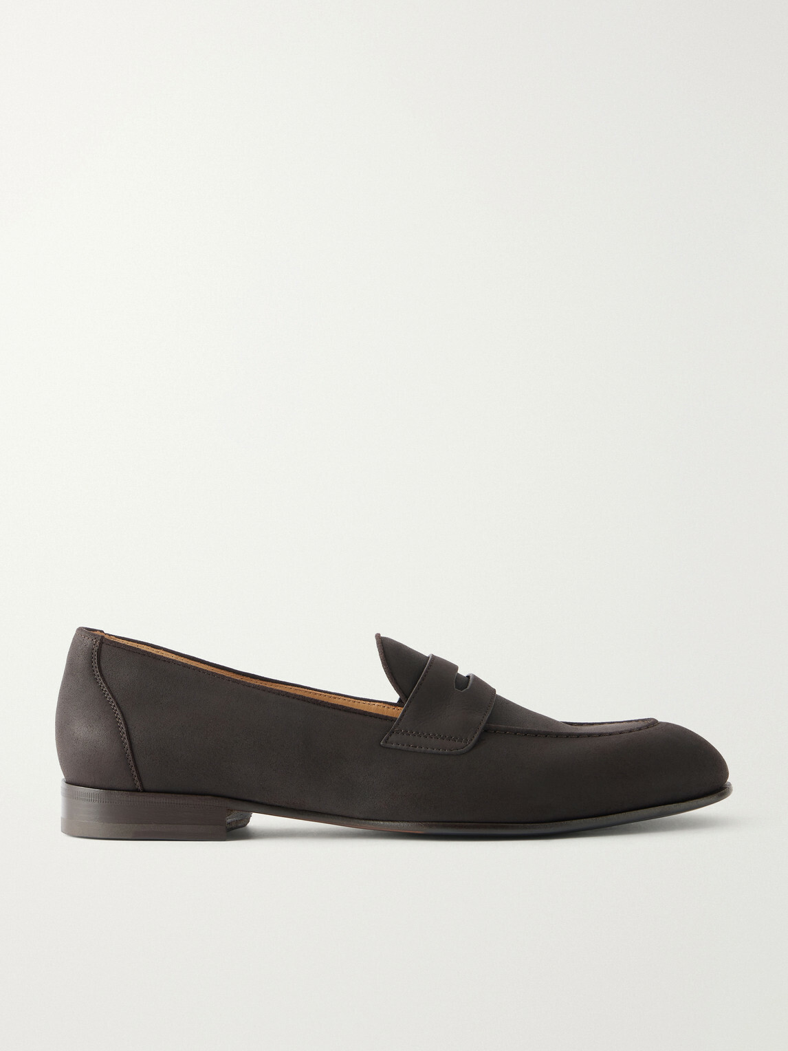 Brioni - Nubuck Penny Loafers - Brown
