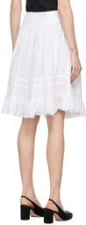 Sandy Liang White Calico Midi Skirt