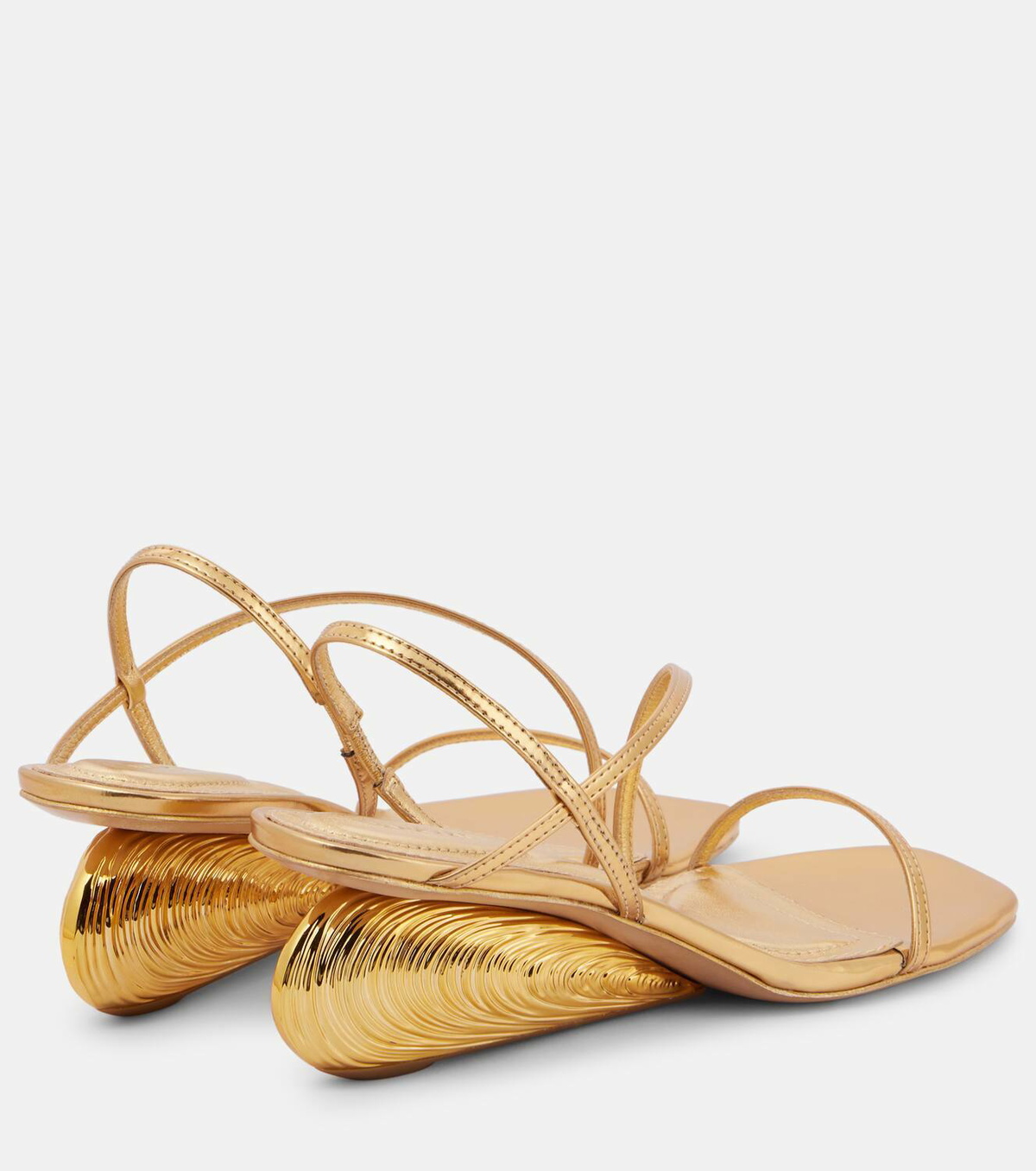 Simkhai Bridget metallic leather wedges