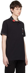 Versace Jeans Couture Black Floral Polo