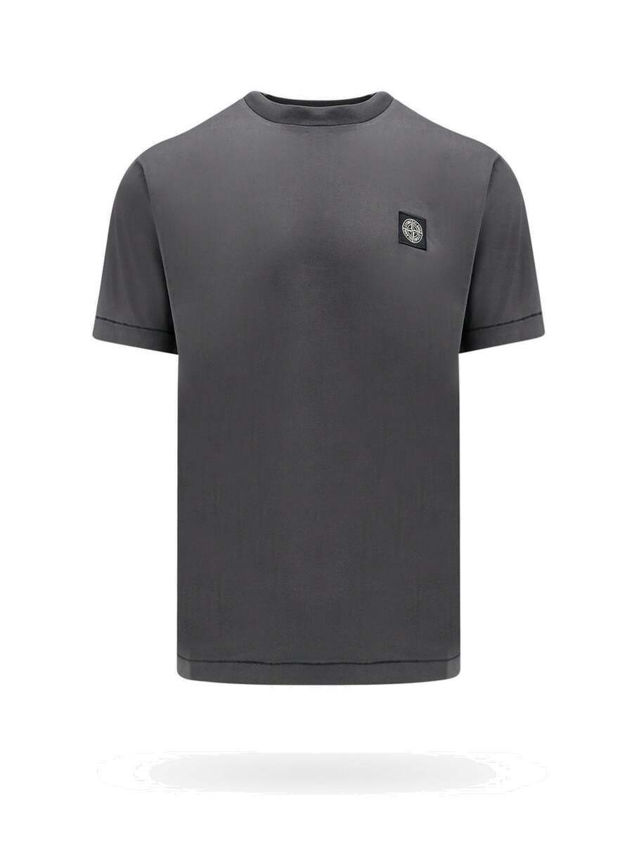 mens black stone island t shirt