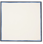 Lanvin - Contrast-Tipped Silk Pocket Square - White