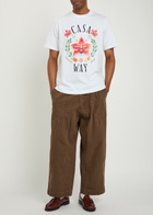 Casablanca Casa Way Orchid Printed Cotton T-shirt White