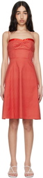 GUIZIO Red Margaux Midi Dress