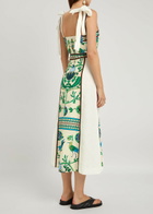 Lug Von Siga Ornella Printed Linen Midi Dress Green