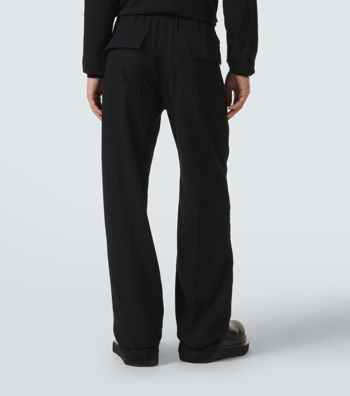 Rick Owens Dietrich cotton and wool wide-leg pants