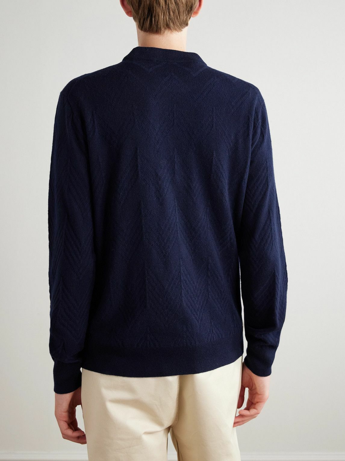 Missoni - Jacquard-Knit Cashmere Mock-Neck Sweater - Blue