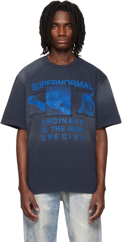 Photo: Solid Homme Navy Dropped Shoulder T-shirt