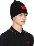 Hugo Black Patch Beanie