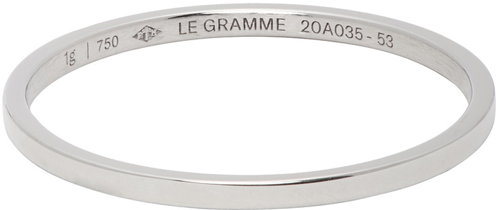 Photo: Le Gramme White Gold 'Le 1 Grammes' Wedding Ring