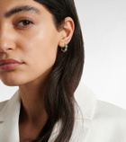 Bucherer Fine Jewellery Classics 18kt white gold hoop earrings with emeralds and diamonds