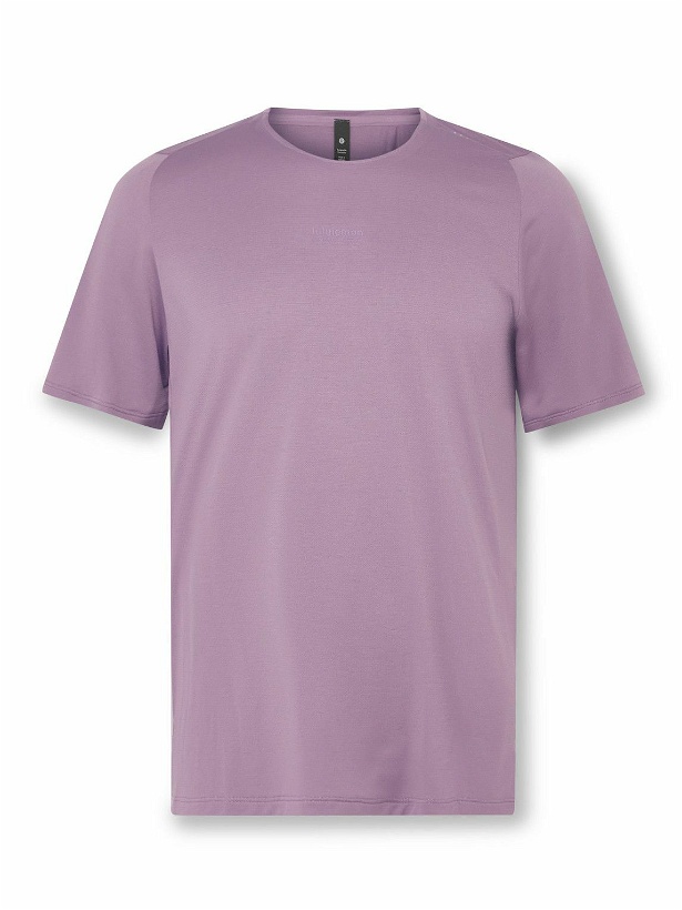 Photo: Lululemon - Slim-Fit Logo-Print Recycled-Jersey T-Shirt - Purple